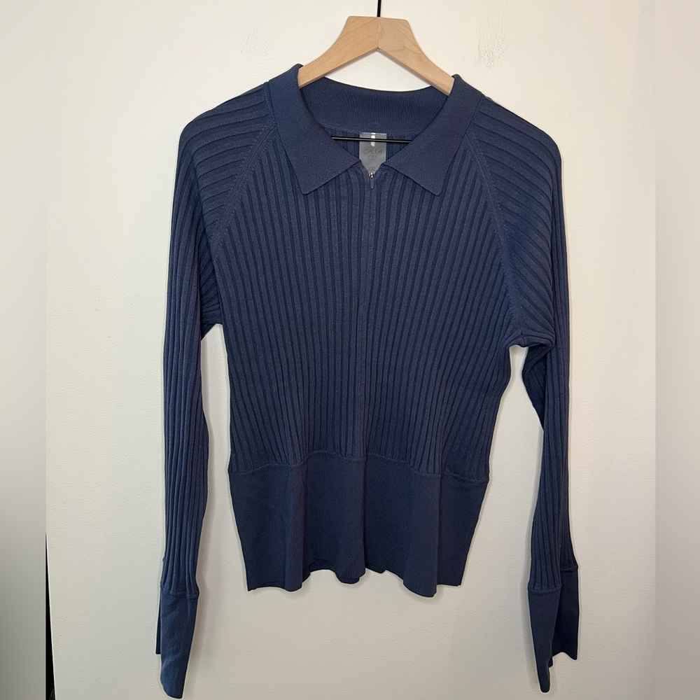 CALIA Women's Sweater Long Sleeve Golf Polo - Size XXL